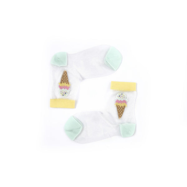 Ice Cream Kız Çocuk Soket Çorap