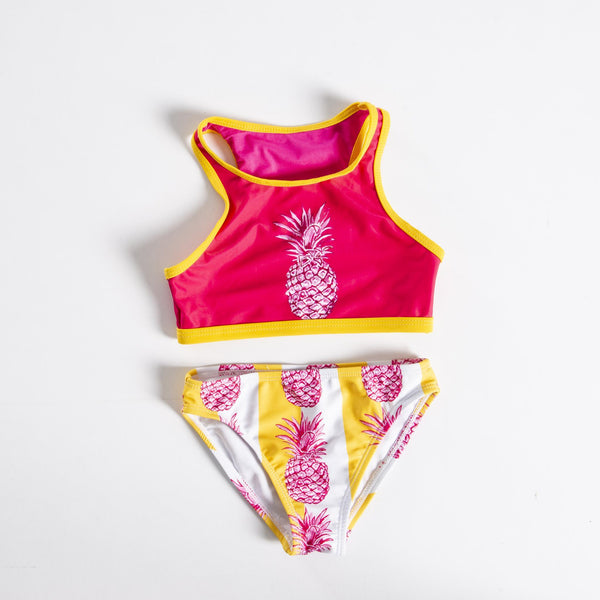 Pineapple Fuşya Kız Çocuk Bikini Seti