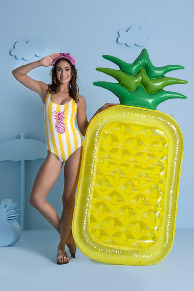 Pineapple Sarı Çizgili Kadın Mayo
