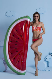 Orange Desenli Kadın Büstiyer Bikini Üstü