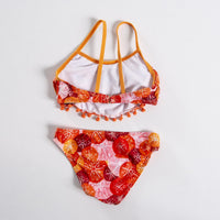 Orange Desenli Kız Çocuk Bikini Seti