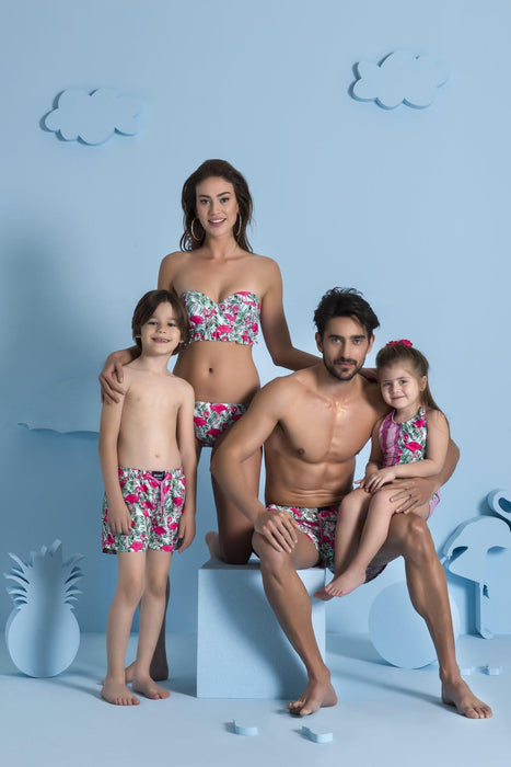 Palm Leaves Desenli Kadın Büstiyer Bikini Üstü