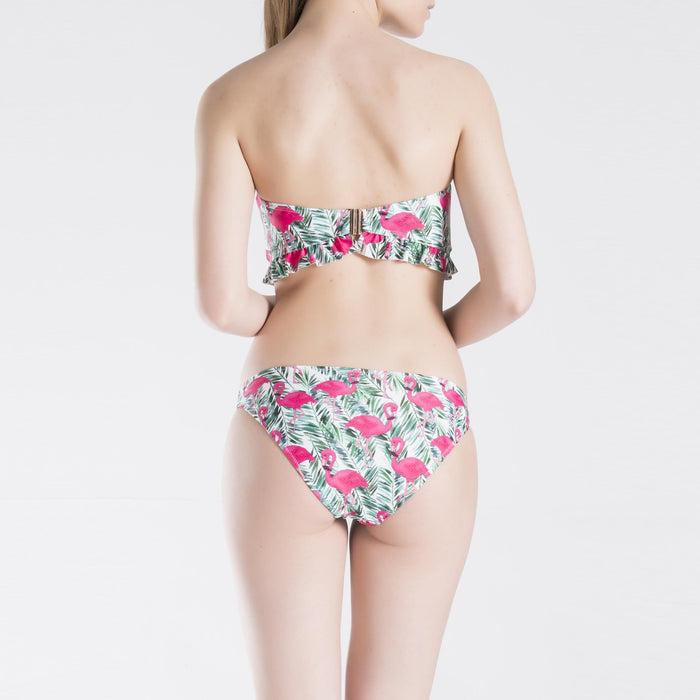 Palm Leaves Desenli Kadın Yüksek Bel Bikini Altı