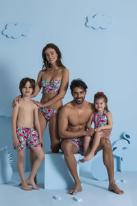 Palm Leaves Desenli Erkek Çocuk Mayo