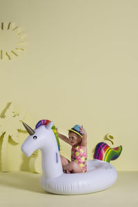 Lemon & Zigzag Desenli Kız Çocuk Mayo