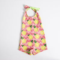 Lemon & Zigzag Desenli Kız Çocuk Mayo