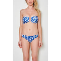 Navy Marine Straplez Kadın Bikini Seti