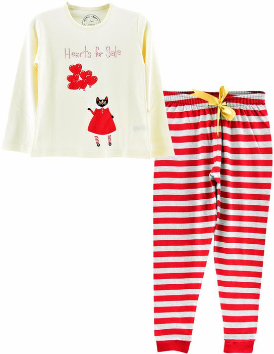 Cat Love Kız Çocuk Pijama Seti