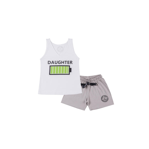 Low Battery Kız Çocuk Şortlu Pijama Seti