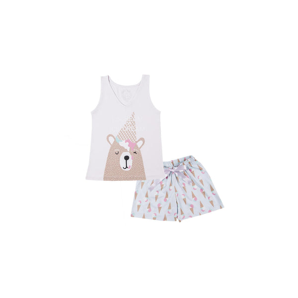 Bear Dear Kız Çocuk Şortlu Pijama Seti