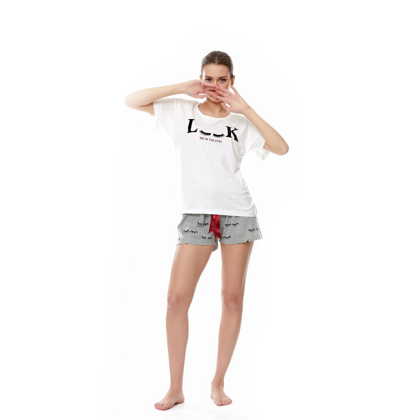 Look Eyes Kadın Şortlu Pijama Seti