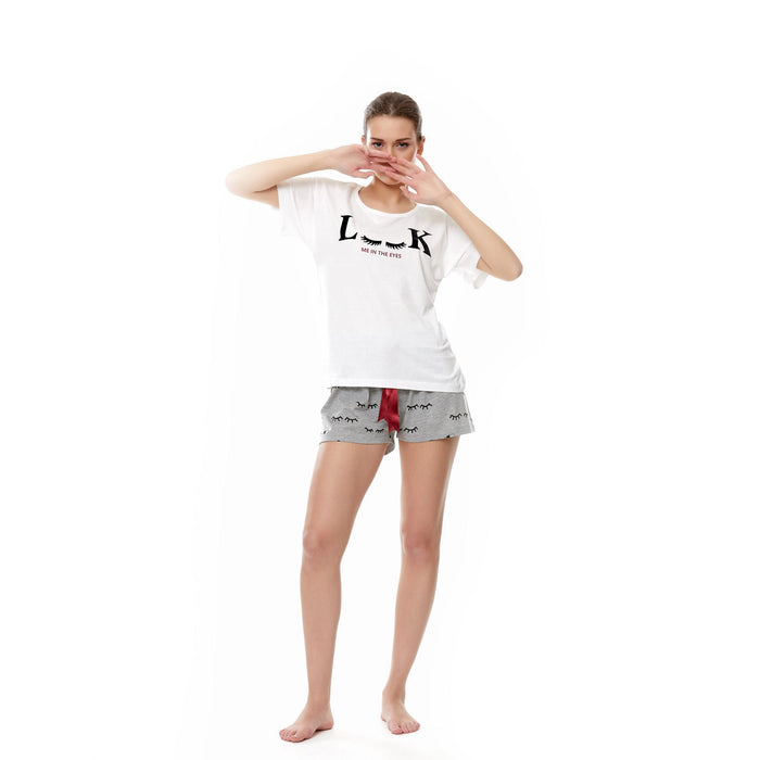 Look Eyes Kadın Şortlu Pijama Seti