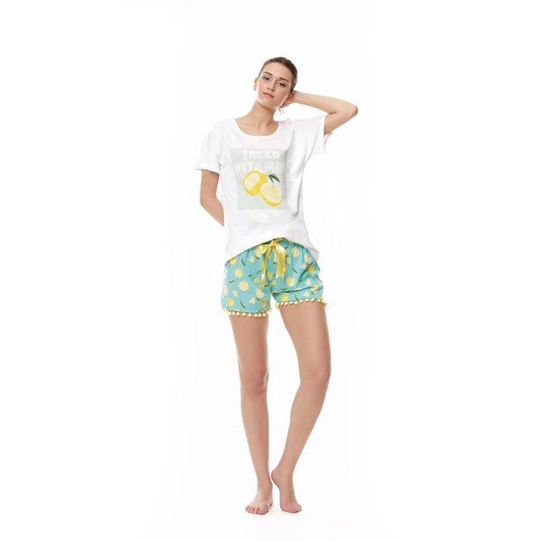 Sweet Lemon Kadın Şortlu Pijama Seti