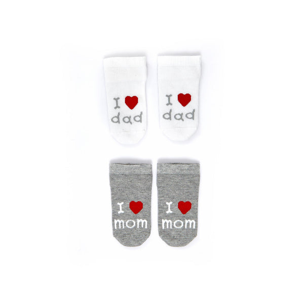 Mom Dad 2 li Bebek Patik Çorap