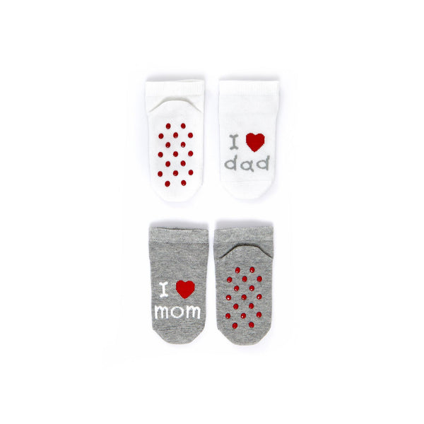 Mom Dad 2 li Bebek Patik Çorap